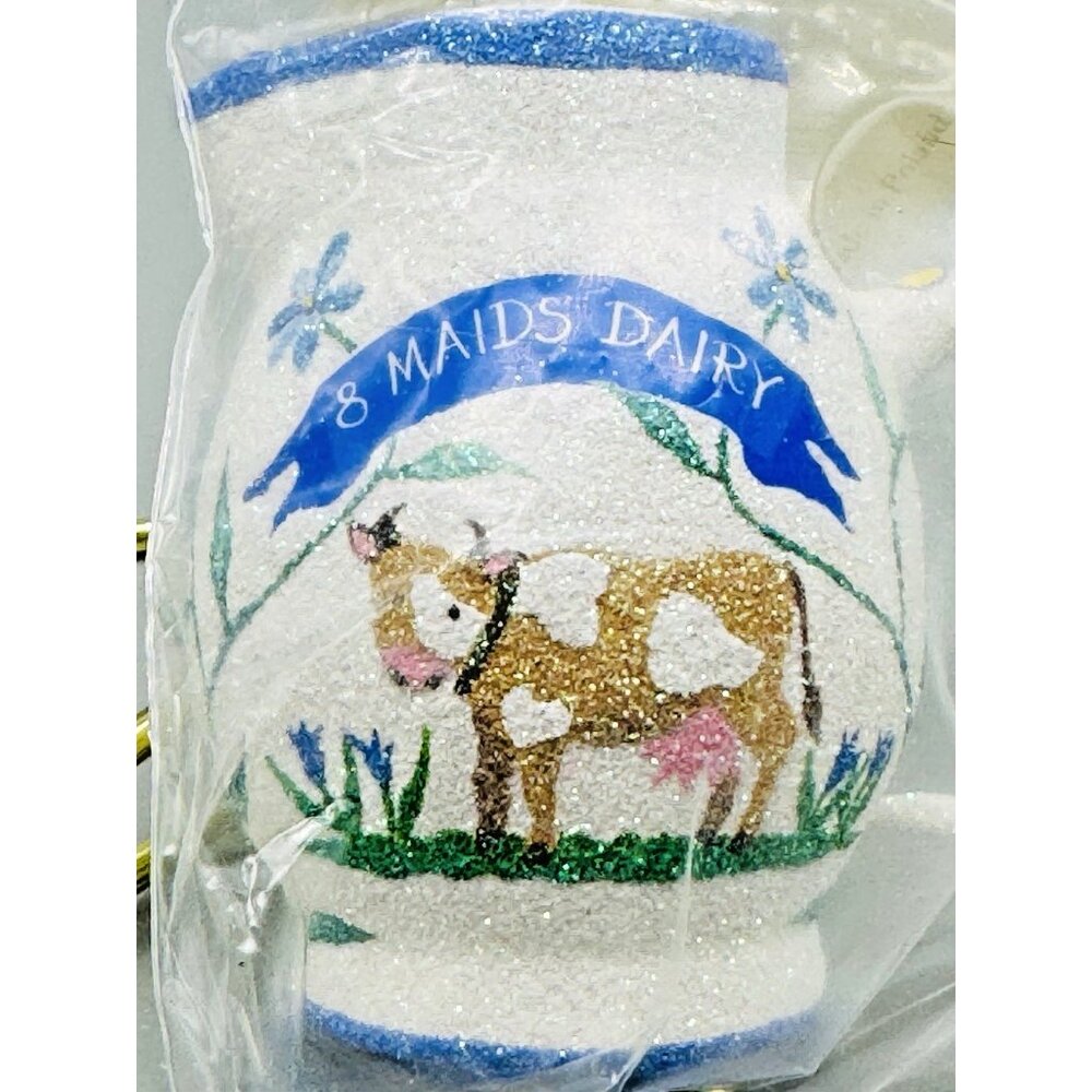 Patricia Breen Eight Maids Dairy 12 Days of Christmas Ornament 1997 3.5 inch - Picture 3 of 8